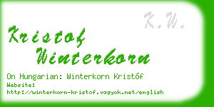 kristof winterkorn business card